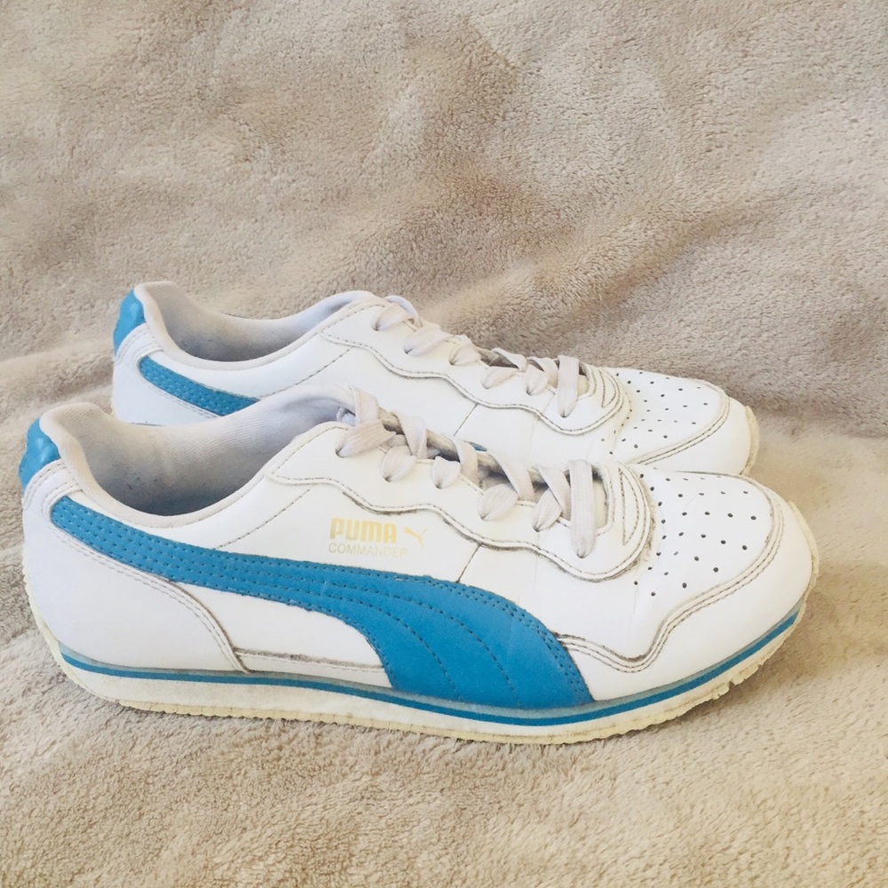 Puma Commander Blue White Gold Size 7.5